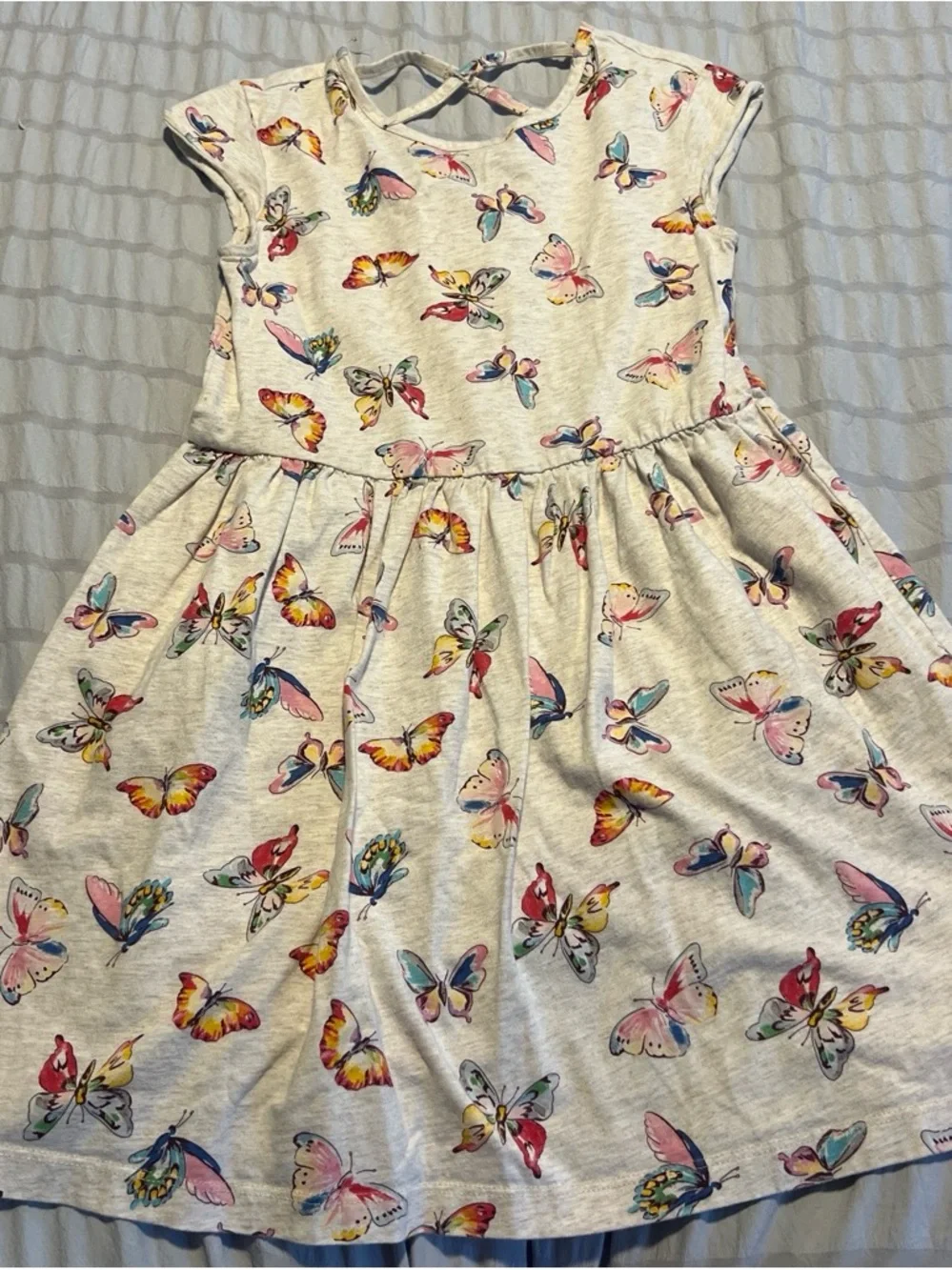 Gap kids Girls' Butterfly Print Summer Dress - Pink & Multicolor